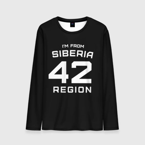 Мужской лонгслив 3D I'm from SiberiaЯ из сибири