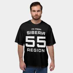 Мужская футболка oversize 3D I'm from SiberiaЯ из сибири - фото 2