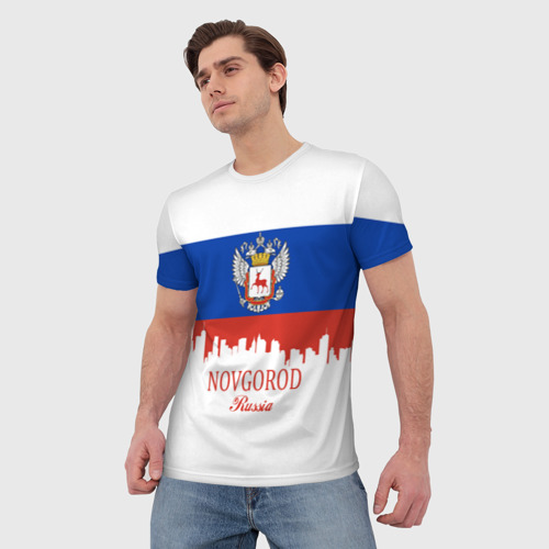 Мужская футболка 3D Нижний Новгород, цвет 3D печать - фото 3