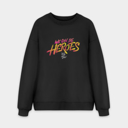 Мужской свитшот oversize без начеса хлопок Can be Heroes