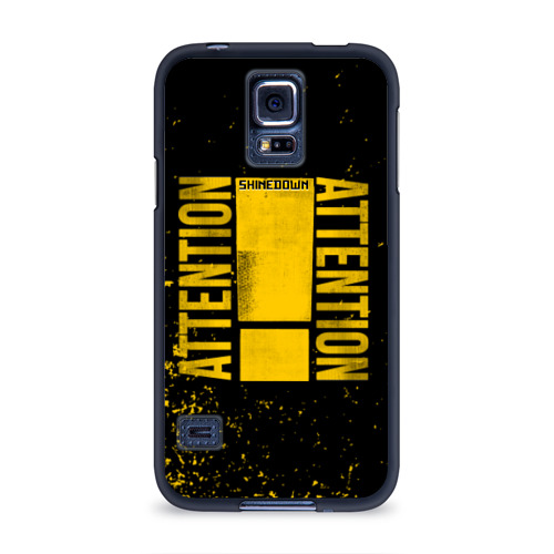 Чехол для Samsung Galaxy S5 силиконовый Attention Attention Black Фото 01 Чехол для Samsung Galaxy S5 силиконовый Attention Attention Black Фото 01