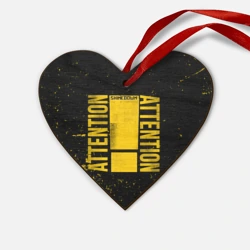 Деревянная игрушка Сердце Attention Attention Black