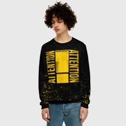 Мужской свитшот 3D Attention Attention Black - фото 2