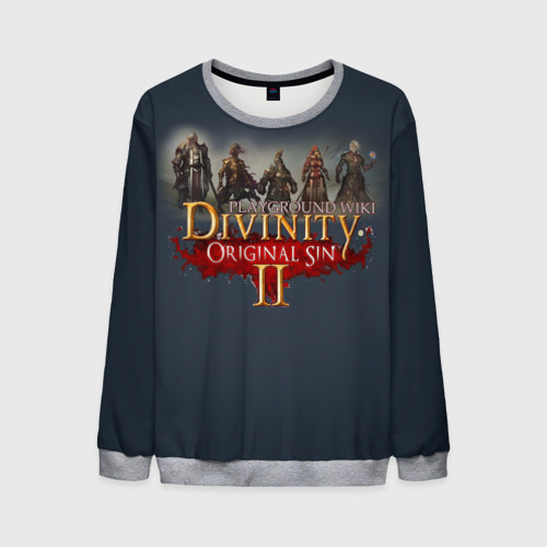 Мужской свитшот 3D Divinity, Original Sin, Божество, Дивинити, цвет меланж