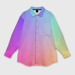 Женская рубашка oversize 3D Абстракция Градиент Текстура