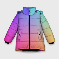 Зимняя куртка для девочек 3D Абстракция Градиент Текстура