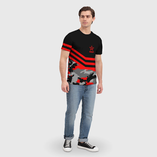 Мужская футболка 3D Камуфляж СССР, цвет 3D печать - фото 5
