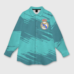 Женская рубашка oversize 3D Real Madrid