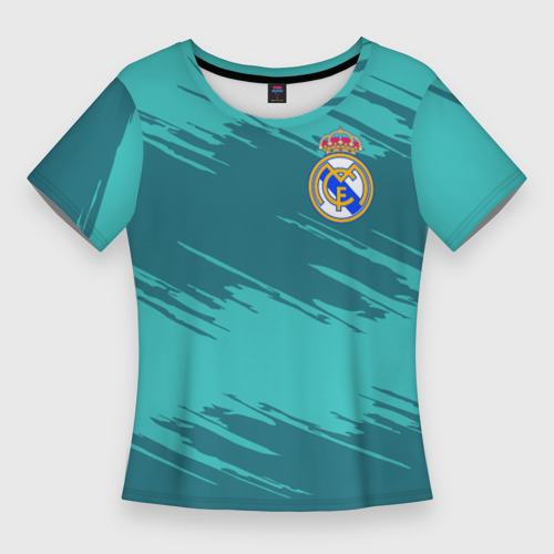 Женская футболка 3D Slim Real Madrid, цвет 3D печать