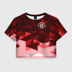 Женская футболка Crop-top 3D Манчестер Юнайтед