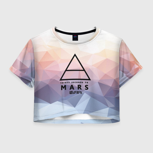 Женская футболка Crop-top 3D 30 Seconds to Mars, цвет 3D печать