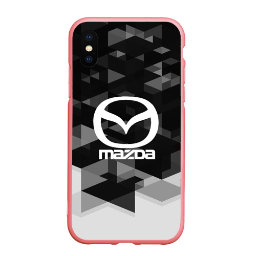 Чехол для iPhone XS Max матовый Mazda sport geometry, цвет баблгам