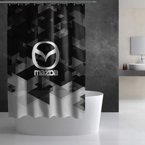 Штора 3D для ванной Mazda sport geometry - фото 3