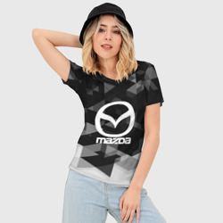 Женская футболка 3D Slim Mazda sport geometry - фото 2