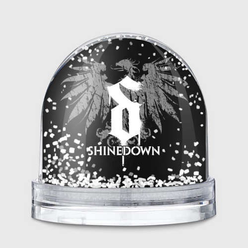 Игрушка Снежный шар с принтом Shinedown, вид спереди №1