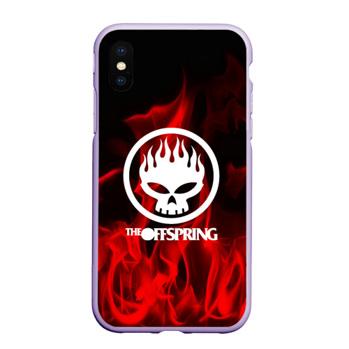 Чехол для iPhone XS Max матовый The Offspring, цвет светло-сиреневый