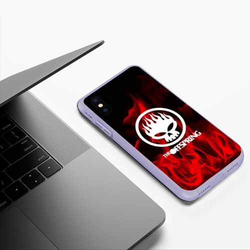 Чехол для iPhone XS Max матовый The Offspring, цвет светло-сиреневый - фото 5