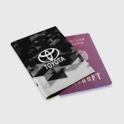 Обложка для паспорта матовая кожа Toyota sport geometry - фото 2