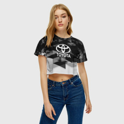 Женская футболка Crop-top 3D Toyota sport geometry - фото 2