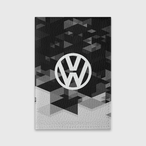 Обложка для паспорта матовая кожа Volkswagen sport geometry, цвет пыльно-розовый