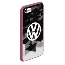 Чехол для iPhone 5/5S матовый Volkswagen sport geometry - фото 2
