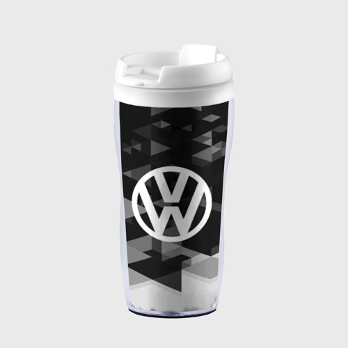Термокружка-непроливайка Volkswagen sport geometry, цвет белый