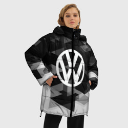 Женская зимняя куртка Oversize Volkswagen sport geometry - фото 2