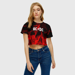 Женская футболка Crop-top 3D AC DC - фото 2