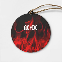 Деревянная игрушка круг AC DC