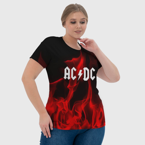 Женская футболка 3D AC DC, цвет 3D печать - фото 6