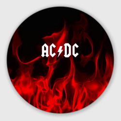 Круглый коврик для мышки AC DC