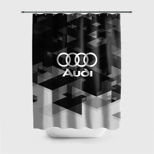 Штора 3D для ванной Audi sport geometry