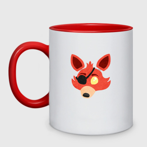 Кружка двухцветная foxy, цвет белый + красный