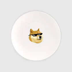 Тарелка Doge мем в deal with it очках