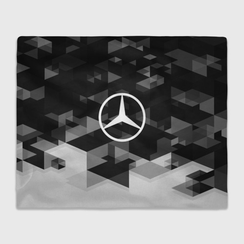 Плед 3D Mercedes sport geometry, цвет 3D (велсофт)