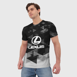 Мужская футболка 3D Lexus sport geometry - фото 2