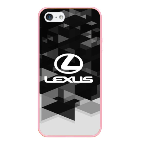 Чехол для iPhone 5/5S матовый Lexus sport geometry, цвет баблгам
