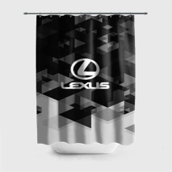 Штора 3D для ванной Lexus sport geometry