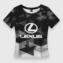 Женская футболка 3D Slim Lexus sport geometry