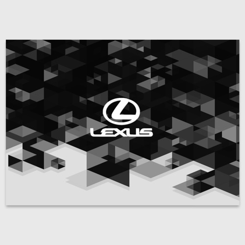 Поздравительная открытка Lexus sport geometry, цвет белый