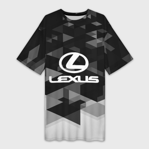 Платье-футболка 3D Lexus sport geometry, цвет 3D печать
