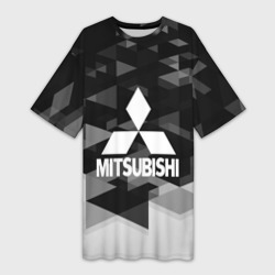 Платье-футболка 3D Mitsubishi sport geometry