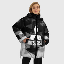 Женская зимняя куртка Oversize Mitsubishi sport geometry - фото 2