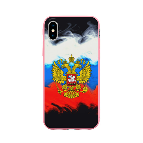 Чехол для iPhone X матовый RUSSIA