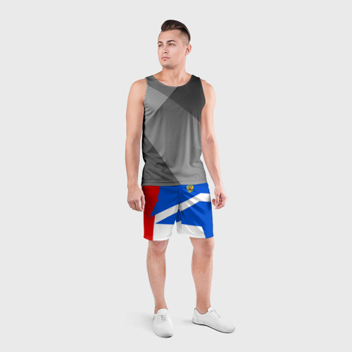 Мужские шорты спортивные Russia sport, цвет 3D печать - фото 4