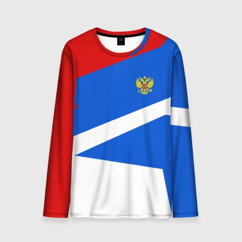 Мужской лонгслив 3D Russia sport