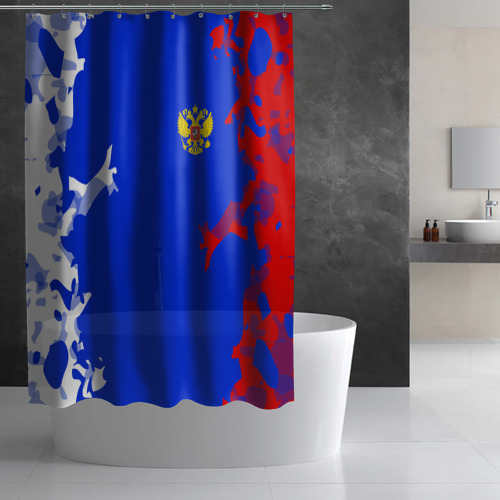 Штора 3D для ванной Russia sport - фото 2