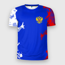Мужская футболка 3D Slim Russia sport