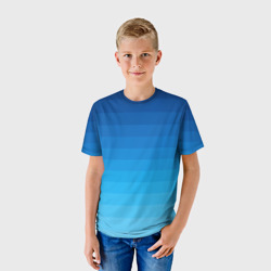 Детская футболка 3D Синие полосы - фото 2