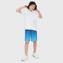 Детские спортивные шорты 3D Синие полосы - фото 2